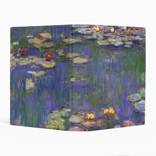 Monet Water Lilies Masterpiece Painting Mini Binder