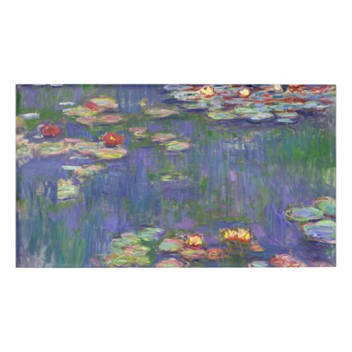 Monet Water Lilies Masterpiece Painting Name Tag