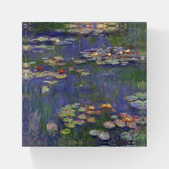 Monet Water Lilies Masterpiece Painting Paperweight (Front)