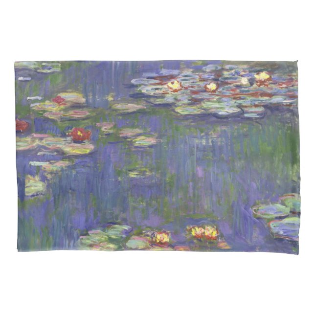 Monet Water Lilies Masterpiece Painting Pillow Case (Front)