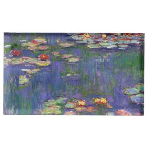 Monet Water Lilies Masterpiece Painting Place Card Holder