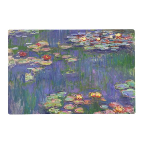 Monet Water Lilies Masterpiece Painting Placemat