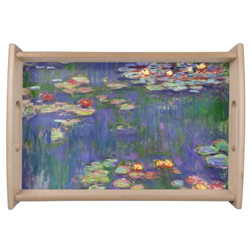 Monet Water Lilies Masterpiece Painting Serving Tray