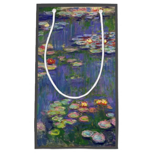 Monet Water Lilies Masterpiece Painting Small Gift Bag