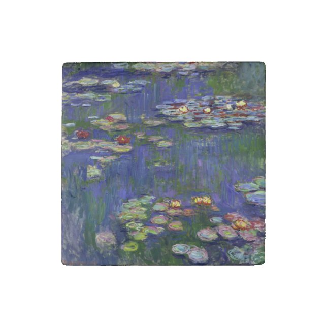 Monet Water Lilies Masterpiece Painting Stone Magnet (Fourth Magnet)