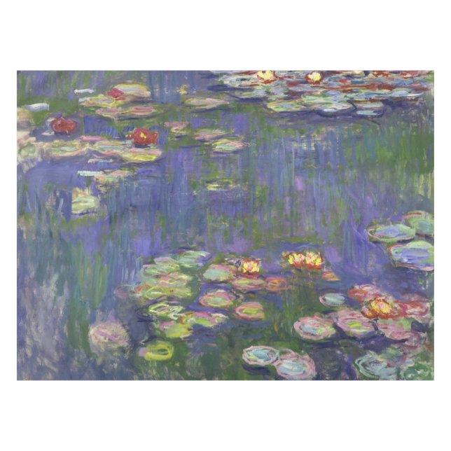 Monet Water Lilies Masterpiece Painting Tablecloth (Front (Horizontal))
