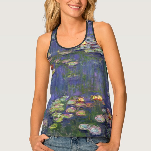 Monet Water Lilies Masterpiece Painting Tank Top (Front)