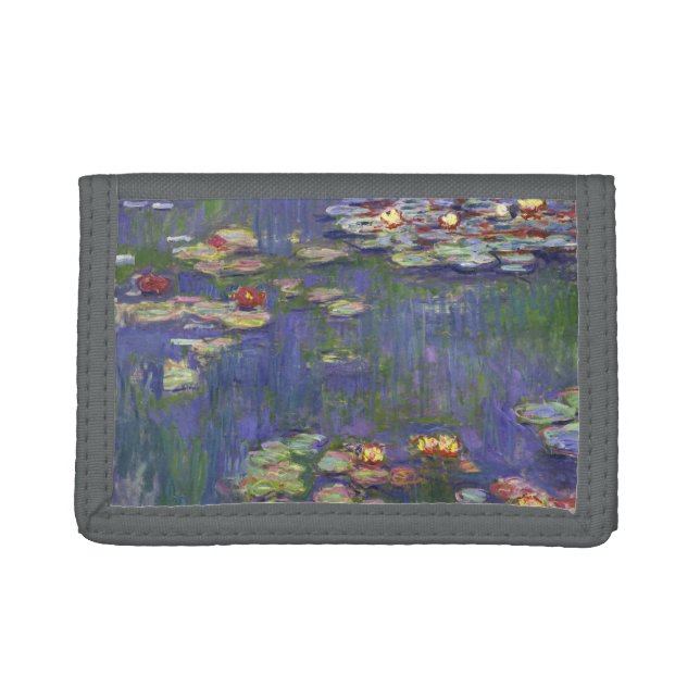 Monet Water Lilies Masterpiece Painting Trifold Wallet (Front)