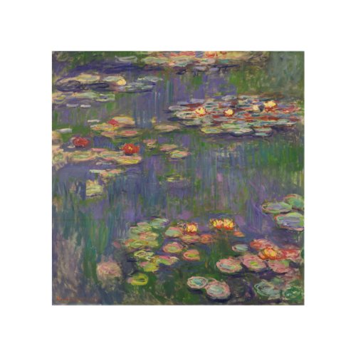 Monet Water Lilies Masterpiece Painting Wood Wall Art