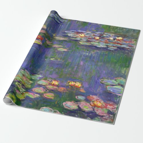 Monet Water Lilies Masterpiece Painting Wrapping Paper