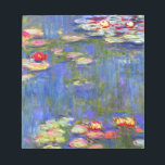 Monet Water Lilies  Notepad<br><div class="desc">Notepad featuring Claude Monet’s oil painting Water Lilies (1916). Beautiful pink,  purple,  and red water lilies floating in a serene pond. A great gift for fans of impressionism and French art.</div>