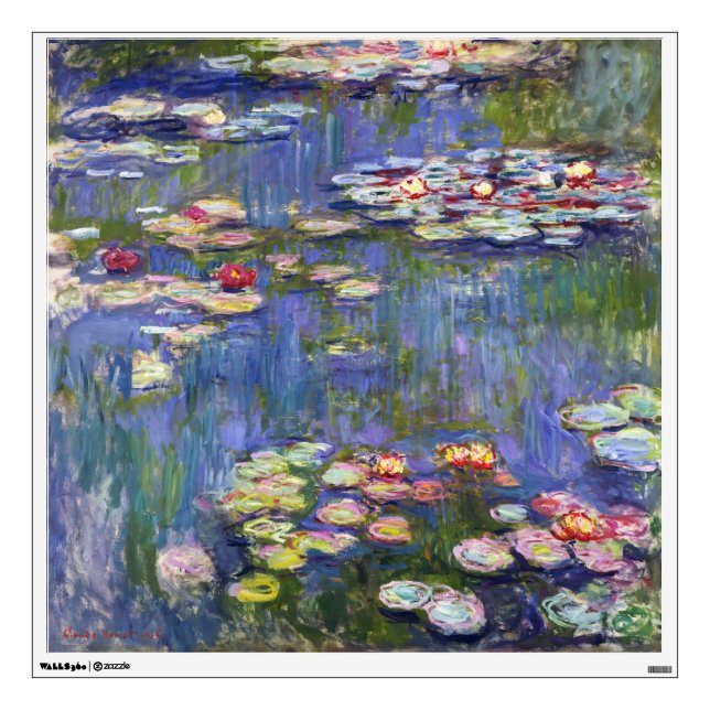 Monet - Water Lilies / Nympheas Wall Decal (Front)