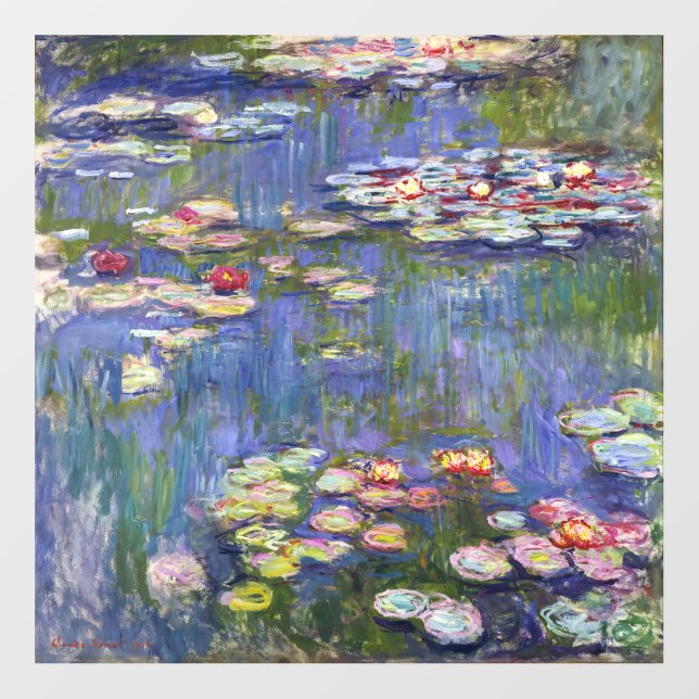 Monet - Water Lilies / Nympheas Wall Decal (Front)