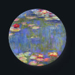 Monet Water Lilies  Paper Plates<br><div class="desc">Paper Plates featuring Claude Monet’s oil painting Water Lilies (1916). Beautiful pink,  purple,  and red water lilies floating in a serene pond. A great gift for fans of impressionism and French art.</div>