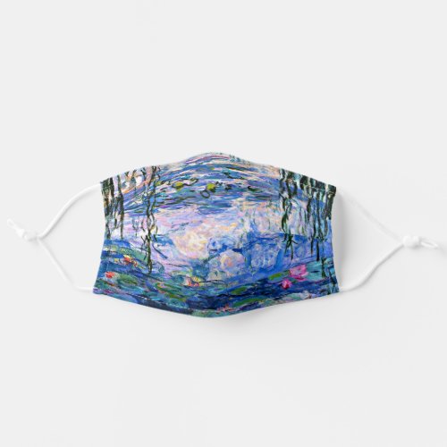 Monet _ Water Lilies pink 1919 painting Adult Cloth Face Mask