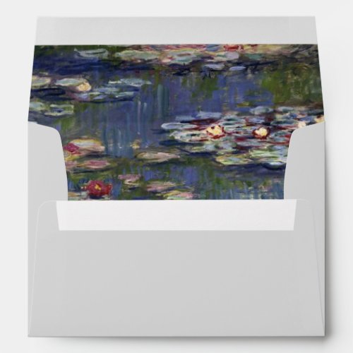 Monet Water Lilies Plain Elegant Professional Envelope