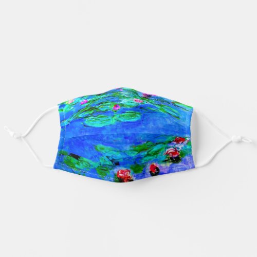 Monet _ Water Lilies red Adult Cloth Face Mask