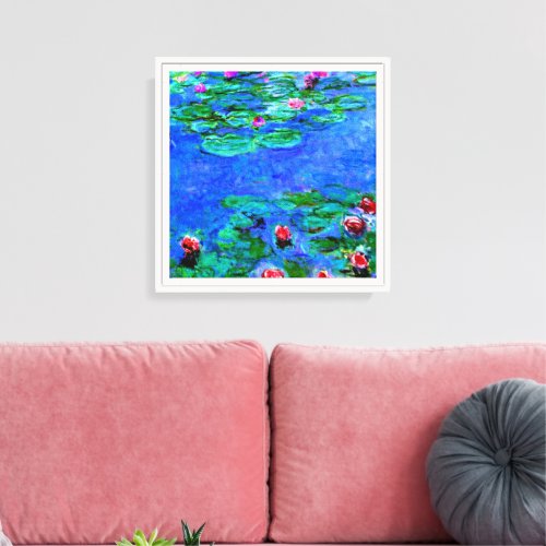 Monet _ Water Lilies red Canvas Print