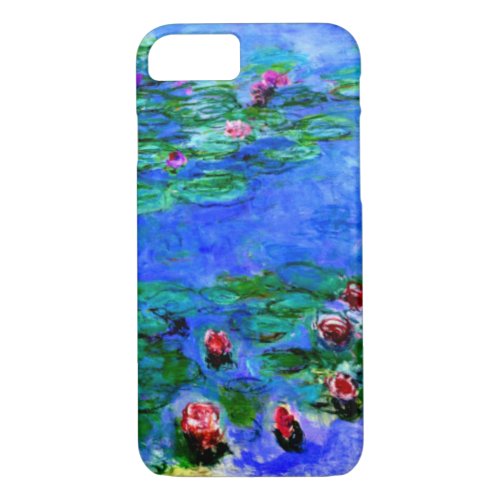 Monet _ Water Lilies red iPhone 87 Case