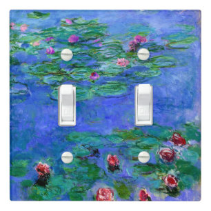 Monet - Water lilies (red) Light Switch Cover