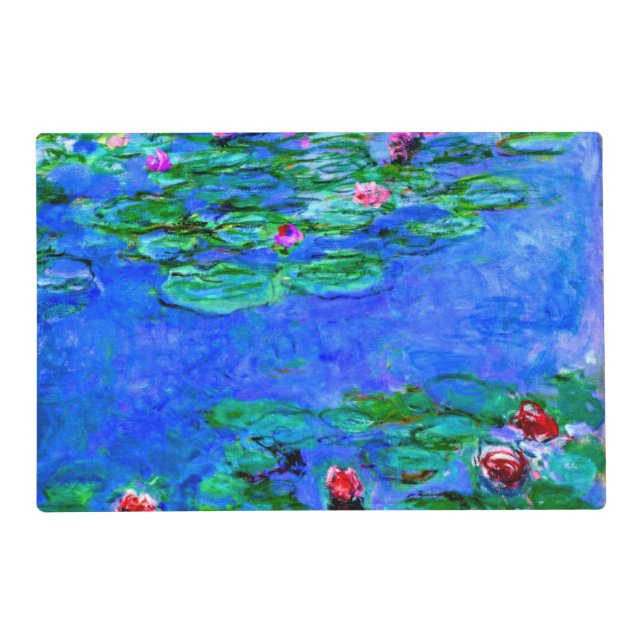 Monet - Water Lilies, Red, Placemat (Front)