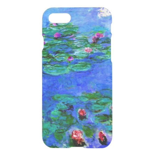 Monet _ Water Lilies red iPhone SE87 Case