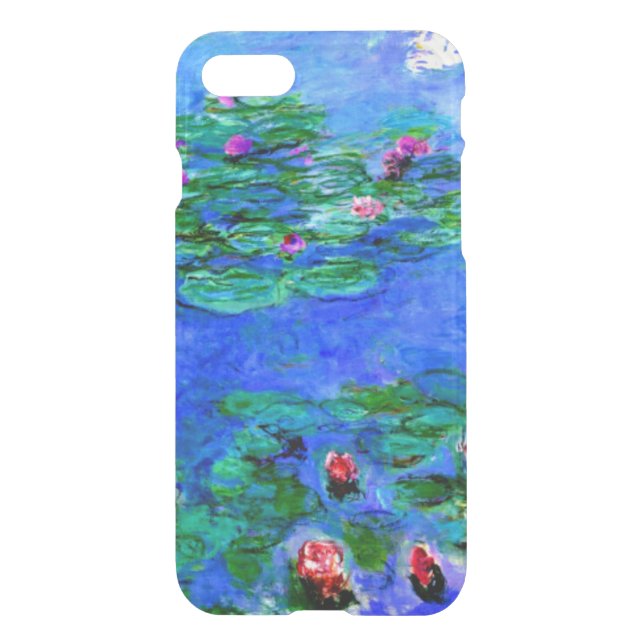 Monet - Water Lilies (red) Uncommon iPhone Case (Back)