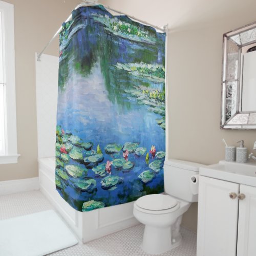 Monet Water Lilies  Shower Curtain