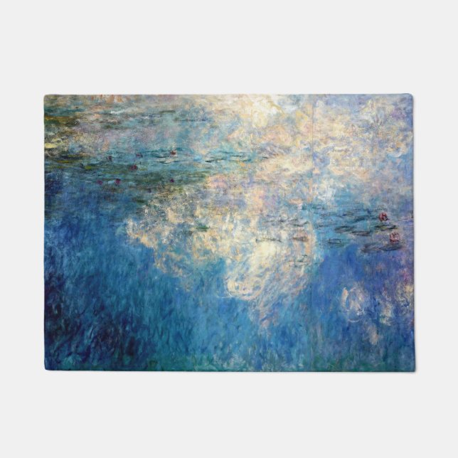 Monet Water Lilies The Clouds Fine Art Doormat (Front)