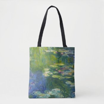 Monet Water Lilies Tote Bag All-over Print by grandjatte at Zazzle