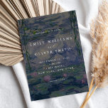 Monet Water Lilies Wedding Invitation<br><div class="desc">Elegant modern wedding invitation featuring Claude Monet Water Lilies painting background.</div>
