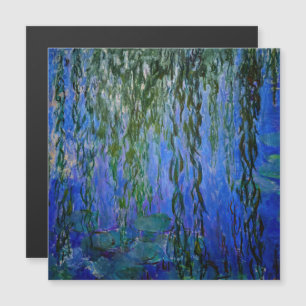 Monet - Water Lilies weeping willow Magnetic Card