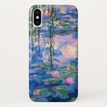 Monet Water Lilies With Pond Reflections Iphone X Case by monet_paintings at Zazzle