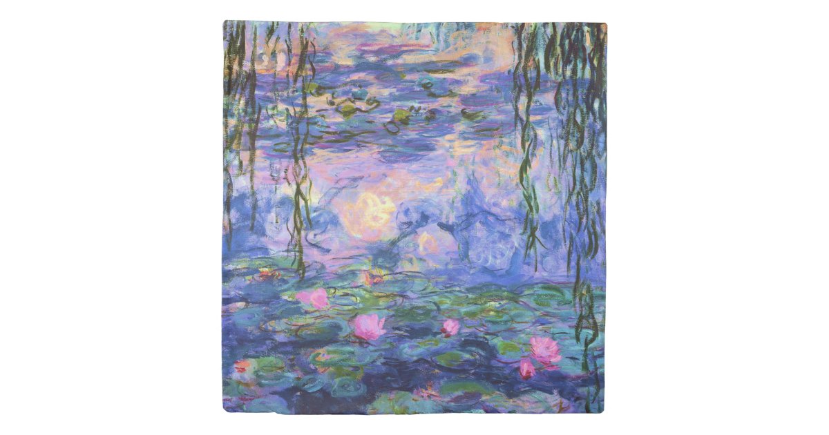 Monet Water Lilies With Pond Reflections Duvet Cover Zazzle Com