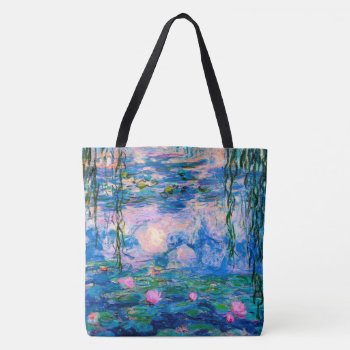Monet Water Lilies With Pond Reflections Tote Bag by monet_paintings at Zazzle