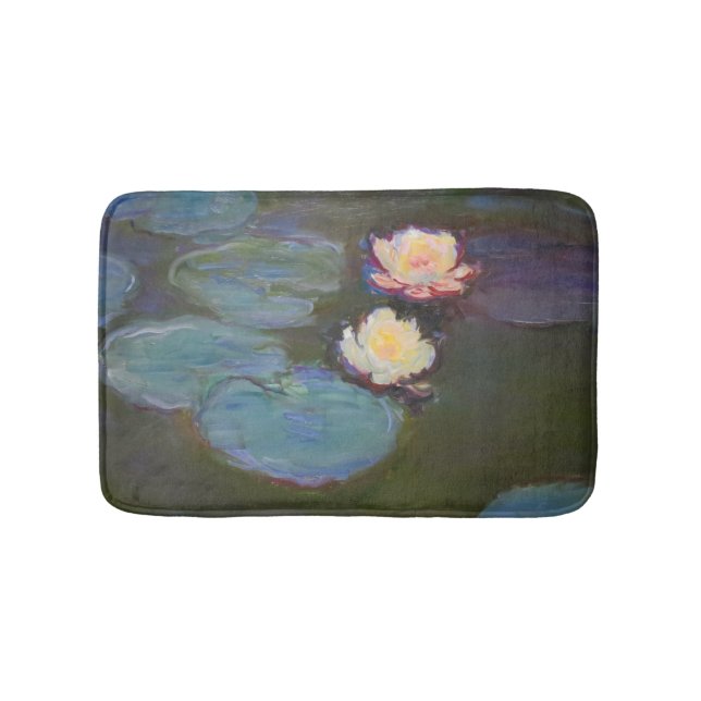 Monet Water Lily Lilies Pond Waterlilies Painting Bath Mat (Front)