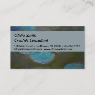 Monet Water Lily Lilies Pond Waterlilies Painting Business Card