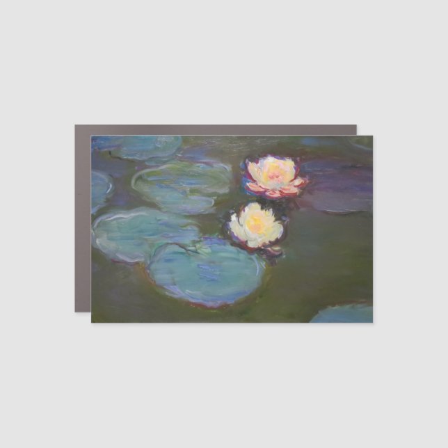 Monet Water Lily Lilies Pond Waterlilies Painting Car Magnet (Front)