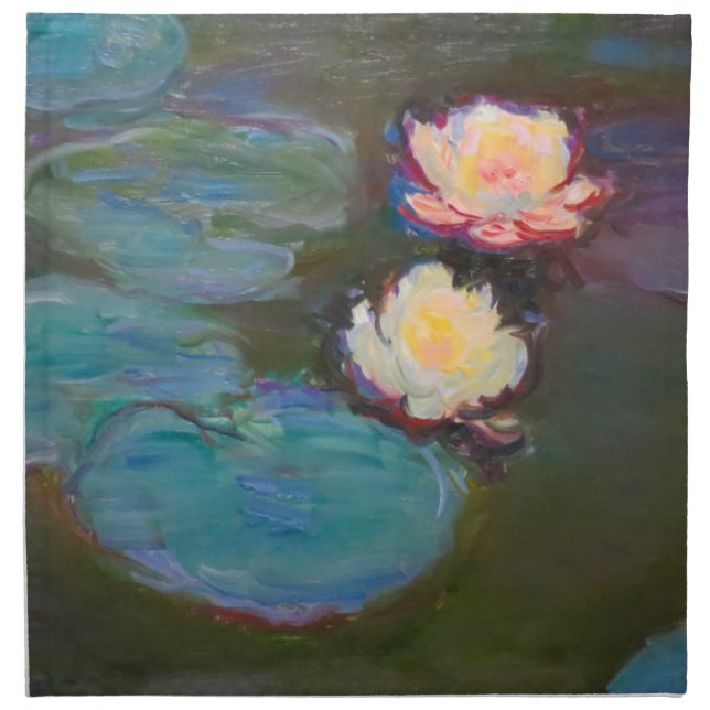 Monet Water Lily Lilies Pond Waterlilies Painting Cloth Napkin (Front)