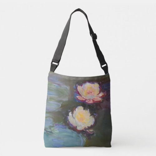 Monet Water Lily Lilies Pond Waterlilies Painting Crossbody Bag
