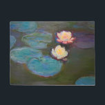 Monet Water Lily Lilies Pond Waterlilies Painting Doormat<br><div class="desc">Claude Monet Nympheas,  1897-98. A simple french impressionism painting by famous painter Claude Monet,  all about water lilies. A classic impressionist water lily painting.</div>