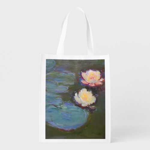 Monet Water Lily Lilies Pond Waterlilies Painting Grocery Bag