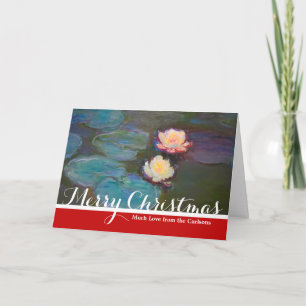 Monet Water Lily Lilies Pond Waterlilies Painting Holiday Card