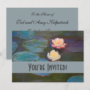 Monet Water Lily Lilies Pond Waterlilies Painting Invitation