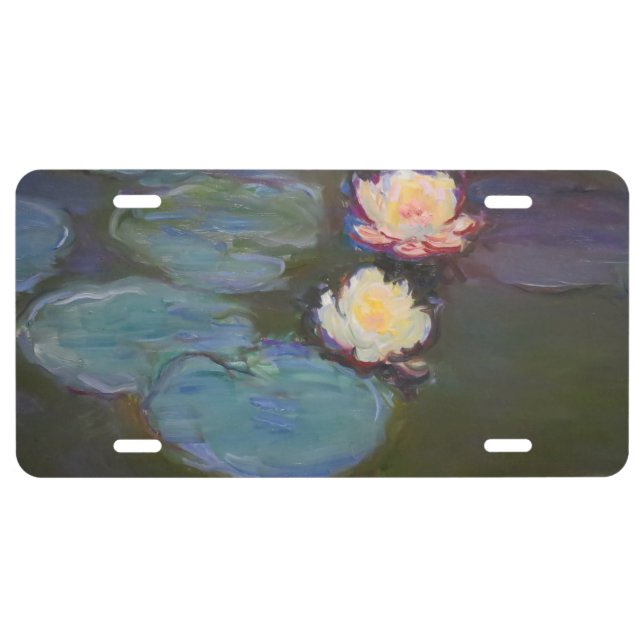 Monet Water Lily Lilies Pond Waterlilies Painting License Plate (Front)