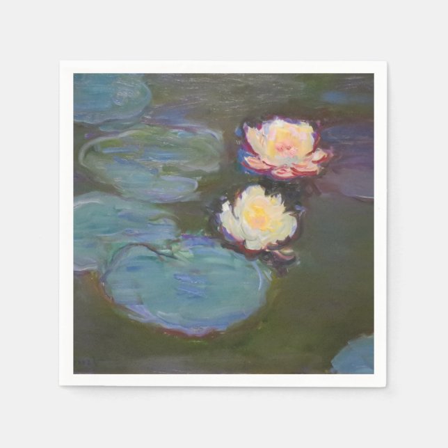Monet Water Lily Lilies Pond Waterlilies Painting Napkins (Front)