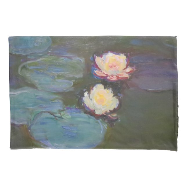 Monet Water Lily Lilies Pond Waterlilies Painting Pillow Case (Front)