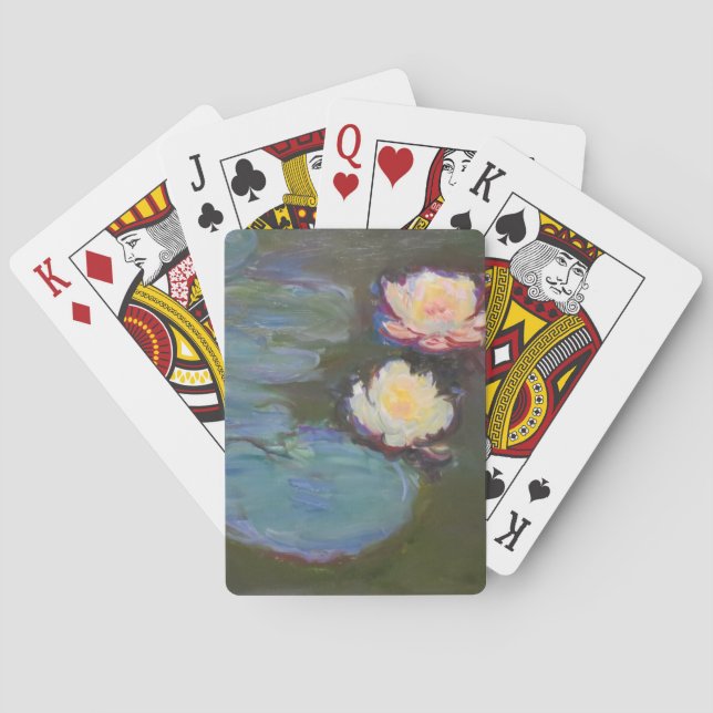 Monet Water Lily Lilies Pond Waterlilies Painting Poker Cards (Back)