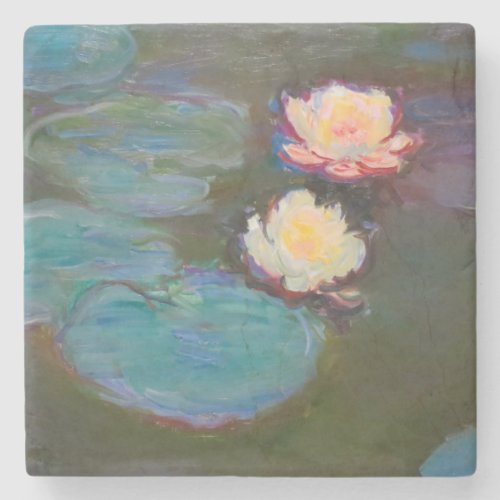 Monet Water Lily Lilies Pond Waterlilies Painting Stone Coaster