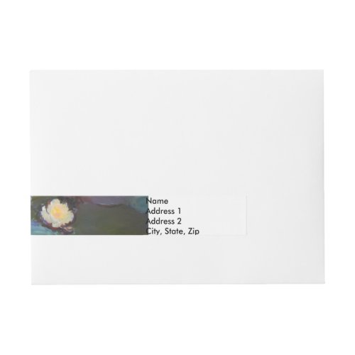 Monet Water Lily Lilies Pond Waterlilies Painting Wrap Around Address Label